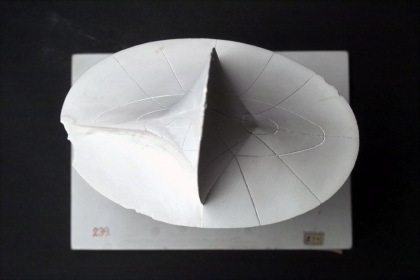 Curvature centre point surface of the triaxial ellipsoid