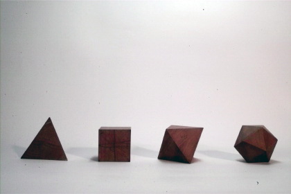 Reguläres Tetraeder, Hexaeder, Oktaeder, Ikosoeder