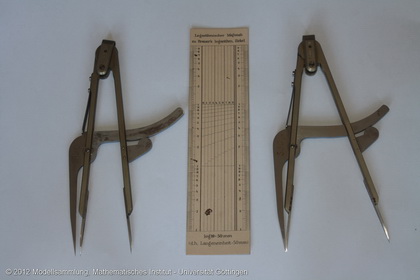 Zwei logarithmische Zirkel nach Mehmke